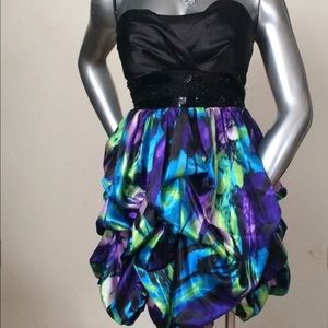 Cute black and floral bubble dress